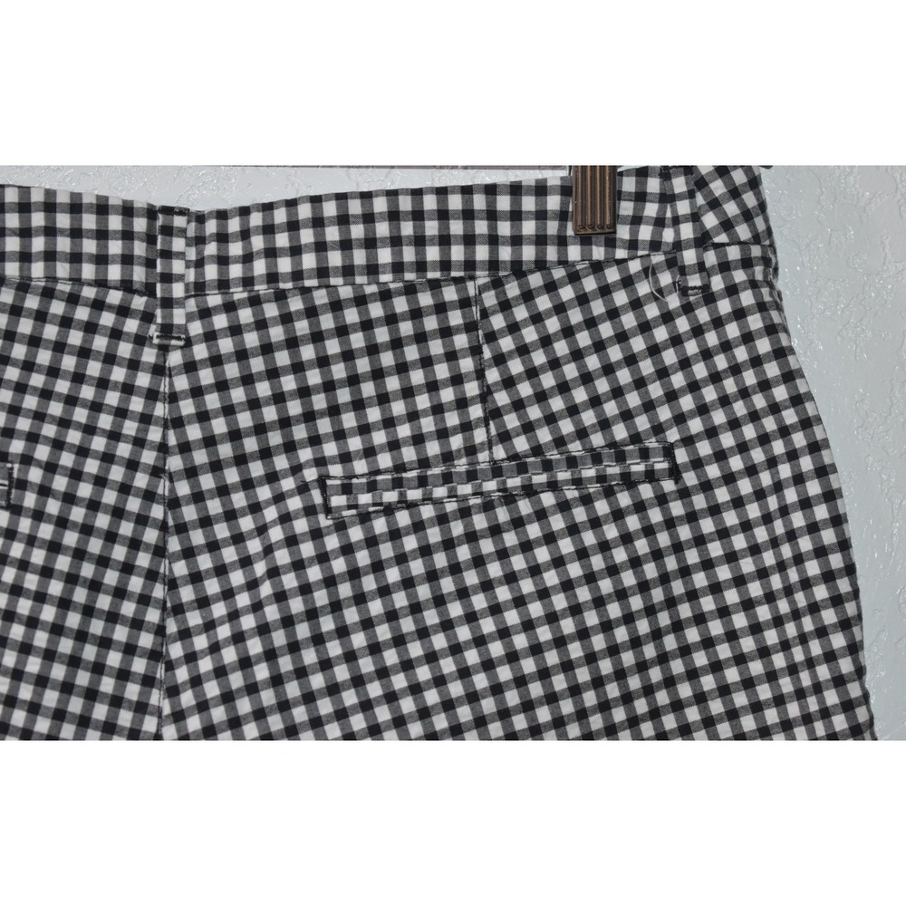 Old Navy Everyday Short Womens 12 Black White Gingham Check Mid Rise Stretch - Picture 11 of 16